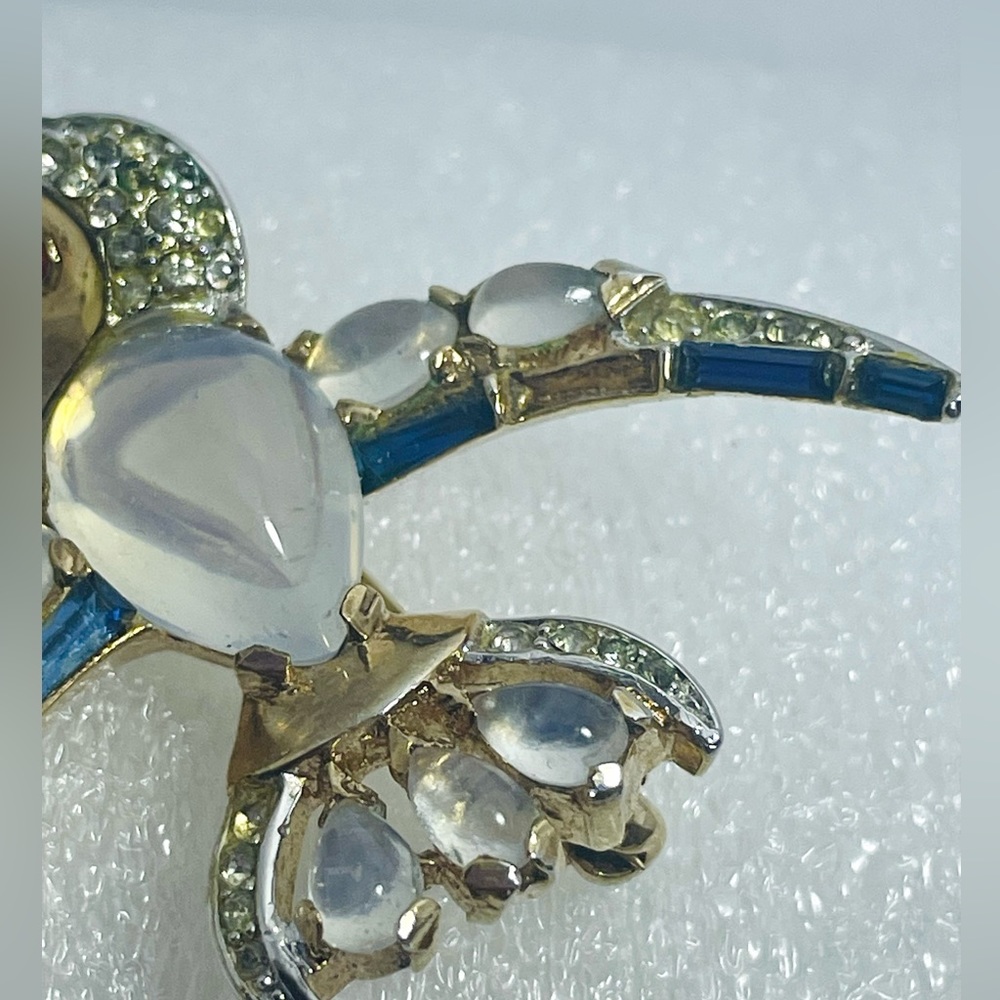 RARE Alfred Philippe Crown Trifari Jelly Belly humming bird brooch/pin - Picture 5 of 9